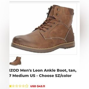 IZOD MENS LEON ANKLE BOOT 🥾